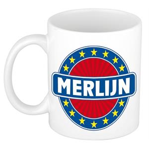 Bellatio Merlijn naam koffie mok / beker 300 ml - namen mokken