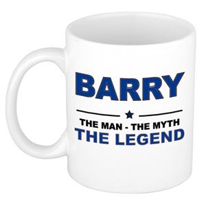 Bellatio Naam cadeau Barry - The man, The myth the legend koffie mok / beker 300 ml - naam/namen mokken - Cadeau voor o.a verjaardag/ vaderdag/ pensioen/ geslaagd/ bedankt