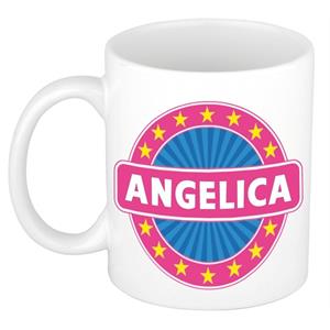 Bellatio Angelica naam koffie mok / beker 300 ml - namen mokken