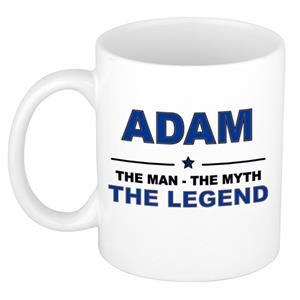 Bellatio Naam cadeau Adam - The man, The myth the legend koffie mok / beker 300 ml - naam/namen mokken - Cadeau voor o.a verjaardag/ vaderdag/ pensioen/ geslaagd/ bedankt