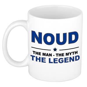 Bellatio Naam cadeau Noud - The man, The myth the legend koffie mok / beker 300 ml - naam/namen mokken - Cadeau voor o.a verjaardag/ vaderdag/ pensioen/ geslaagd/ bedankt