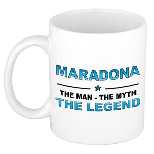 Bellatio Maradona - The man, The myth the legend koffie mok / beker 300 ml - mokken - Cadeau voor fan - voetbal legende / pluisje / Pelusa