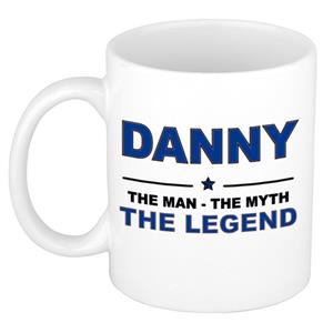 Bellatio Naam cadeau Danny - The man, The myth the legend koffie mok / beker 300 ml - naam/namen mokken - Cadeau voor o.a verjaardag/ vaderdag/ pensioen/ geslaagd/ bedankt