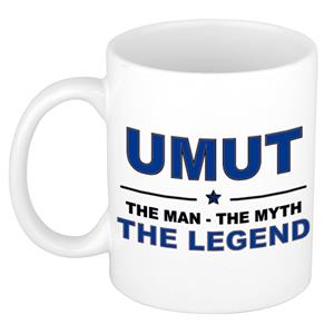 Bellatio Naam cadeau Umut - The man, The myth the legend koffie mok / beker 300 ml - naam/namen mokken - Cadeau voor o.a verjaardag/ vaderdag/ pensioen/ geslaagd/ bedankt