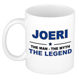 Bellatio Naam cadeau Joeri - The man, The myth the legend koffie mok / beker 300 ml - naam/namen mokken - Cadeau voor o.a verjaardag/ vaderdag/ pensioen/ geslaagd/ bedankt