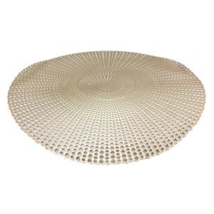 8x stuks ronde placemat/onderlegger mat goud 40 cm - Tafeldecoratie onderlegger rond