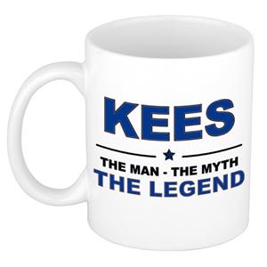 Bellatio Naam cadeau Kees - The man, The myth the legend koffie mok / beker 300 ml - naam/namen mokken - Cadeau voor o.a verjaardag/ vaderdag/ pensioen/ geslaagd/ bedankt