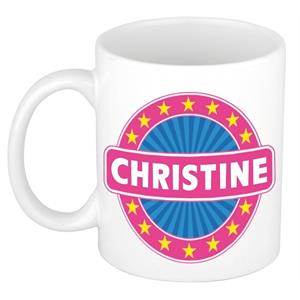 Bellatio Christine naam koffie mok / beker 300 ml - namen mokken