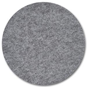 Zeller 4x Ronde vilten placemats grijs 38 cm -  - Keukenbenodigdheden - Tafeldecoratie - Borden onderleggers van vilt