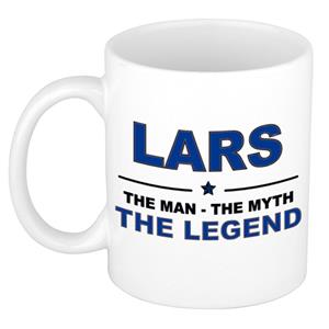 Bellatio Naam cadeau Lars - The man, The myth the legend koffie mok / beker 300 ml - naam/namen mokken - Cadeau voor o.a verjaardag/ vaderdag/ pensioen/ geslaagd/ bedankt