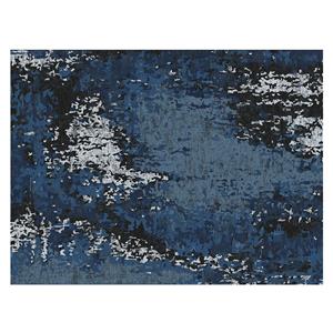 Contento Luxe stijlvolle vintage blauwe/witte placemats van vinyl 40 x 30 cm - Antislip/waterafstotend - Stevige top kwaliteit