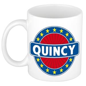 Bellatio Quincy naam koffie mok / beker 300 ml - namen mokken