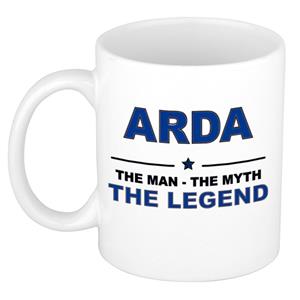 Bellatio Naam cadeau Arda - The man, The myth the legend koffie mok / beker 300 ml - naam/namen mokken - Cadeau voor o.a verjaardag/ vaderdag/ pensioen/ geslaagd/ bedankt