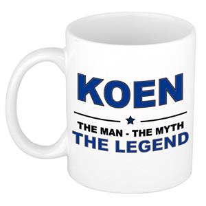 Bellatio Naam cadeau Koen - The man, The myth the legend koffie mok / beker 300 ml - naam/namen mokken - Cadeau voor o.a verjaardag/ vaderdag/ pensioen/ geslaagd/ bedankt