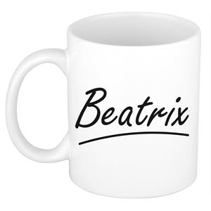 Bellatio Beatrix naam cadeau mok / beker sierlijke letters - Cadeau collega/ moederdag/ verjaardag of persoonlijke voornaam mok werknemers