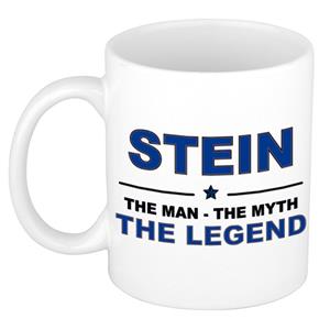 Bellatio Naam cadeau Stein - The man, The myth the legend koffie mok / beker 300 ml - naam/namen mokken - Cadeau voor o.a verjaardag/ vaderdag/ pensioen/ geslaagd/ bedankt