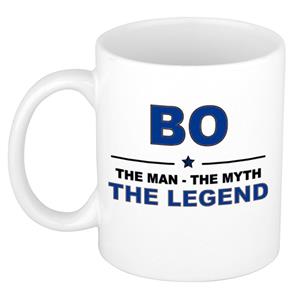 Bellatio Naam cadeau Bo - The man, The myth the legend koffie mok / beker 300 ml - naam/namen mokken - Cadeau voor o.a verjaardag/ vaderdag/ pensioen/ geslaagd/ bedankt