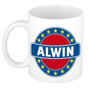 Bellatio Alwin naam koffie mok / beker 300 ml - namen mokken