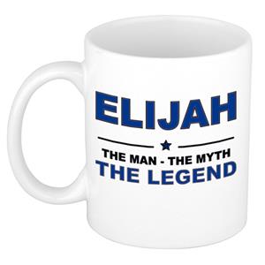 Bellatio Naam cadeau Elijah - The man, The myth the legend koffie mok / beker 300 ml - naam/namen mokken - Cadeau voor o.a verjaardag/ vaderdag/ pensioen/ geslaagd/ bedankt