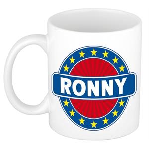 Bellatio Ronny naam koffie mok / beker 300 ml - namen mokken