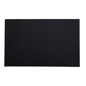 Bellatio 6x Rechthoekige glitter placemats/onderleggers zwart 44 x 29 cm - Diner/kerstdiner placemats