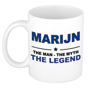 Bellatio Naam cadeau Marijn - The man, The myth the legend koffie mok / beker 300 ml - naam/namen mokken - Cadeau voor o.a verjaardag/ vaderdag/ pensioen/ geslaagd/ bedankt