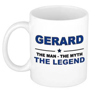 Bellatio Naam cadeau Gerard - The man, The myth the legend koffie mok / beker 300 ml - naam/namen mokken - Cadeau voor o.a verjaardag/ vaderdag/ pensioen/ geslaagd/ bedankt