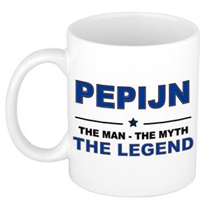 Bellatio Naam cadeau Pepijn - The man, The myth the legend koffie mok / beker 300 ml - naam/namen mokken - Cadeau voor o.a verjaardag/ vaderdag/ pensioen/ geslaagd/ bedankt