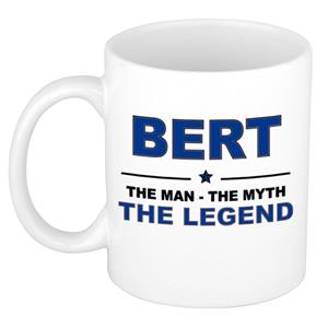 Bellatio Naam cadeau Bert - The man, The myth the legend koffie mok / beker 300 ml - naam/namen mokken - Cadeau voor o.a verjaardag/ vaderdag/ pensioen/ geslaagd/ bedankt