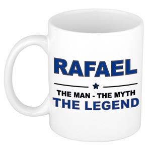 Bellatio Naam cadeau Rafael - The man, The myth the legend koffie mok / beker 300 ml - naam/namen mokken - Cadeau voor o.a verjaardag/ vaderdag/ pensioen/ geslaagd/ bedankt