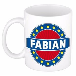 Bellatio Fabian naam koffie mok / beker 300 ml - namen mokken