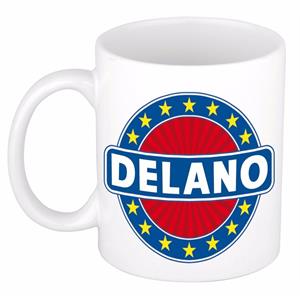 Bellatio Delano naam koffie mok / beker 300 ml - namen mokken