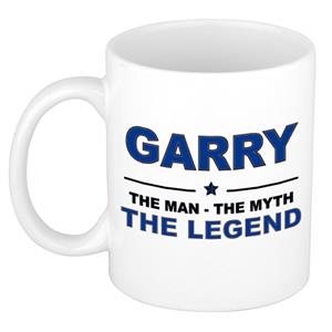 Bellatio Naam cadeau Garry - The man, The myth the legend koffie mok / beker 300 ml - naam/namen mokken - Cadeau voor o.a verjaardag/ vaderdag/ pensioen/ geslaagd/ bedankt