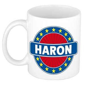 Bellatio Haron naam koffie mok / beker 300 ml - namen mokken