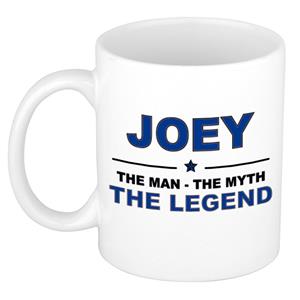 Bellatio Naam cadeau Joey - The man, The myth the legend koffie mok / beker 300 ml - naam/namen mokken - Cadeau voor o.a verjaardag/ vaderdag/ pensioen/ geslaagd/ bedankt