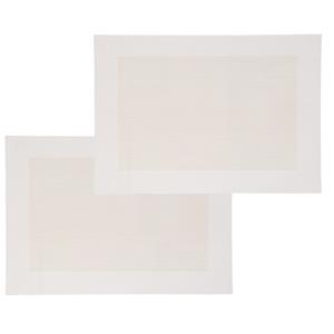 Secret De Gourmet Set van 6x stuks placemats wit/ivoor - texaline - 50 x 35 cm - Onderleggers