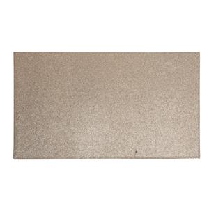 Bellatio 4x Rechthoekige glitter placemats/onderleggers bruin/goud 44 x 29 cm - Diner/kerstdiner placemats