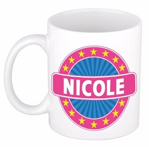 Bellatio Nicole naam koffie mok / beker 300 ml - namen mokken