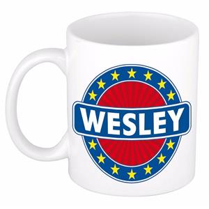 Bellatio Wesley naam koffie mok / beker 300 ml - namen mokken