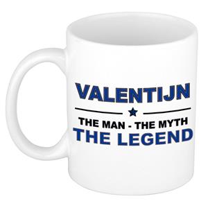 Bellatio Naam cadeau Valentijn - The man, The myth the legend koffie mok / beker 300 ml - naam/namen mokken - Cadeau voor o.a verjaardag/ vaderdag/ pensioen/ geslaagd/ bedankt