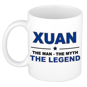 Bellatio Naam cadeau Xuan - The man, The myth the legend koffie mok / beker 300 ml - naam/namen mokken - Cadeau voor o.a verjaardag/ vaderdag/ pensioen/ geslaagd/ bedankt