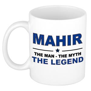 Bellatio Naam cadeau Mahir - The man, The myth the legend koffie mok / beker 300 ml - naam/namen mokken - Cadeau voor o.a verjaardag/ vaderdag/ pensioen/ geslaagd/ bedankt