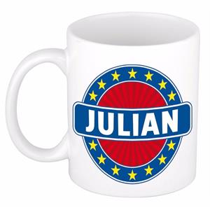 Bellatio Julian naam koffie mok / beker 300 ml - namen mokken