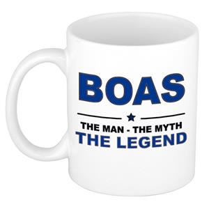 Bellatio Naam cadeau Boas - The man, The myth the legend koffie mok / beker 300 ml - naam/namen mokken - Cadeau voor o.a verjaardag/ vaderdag/ pensioen/ geslaagd/ bedankt