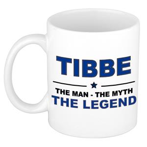 Bellatio Naam cadeau Tibbe - The man, The myth the legend koffie mok / beker 300 ml - naam/namen mokken - Cadeau voor o.a verjaardag/ vaderdag/ pensioen/ geslaagd/ bedankt