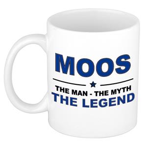 Bellatio Naam cadeau Moos - The man, The myth the legend koffie mok / beker 300 ml - naam/namen mokken - Cadeau voor o.a verjaardag/ vaderdag/ pensioen/ geslaagd/ bedankt