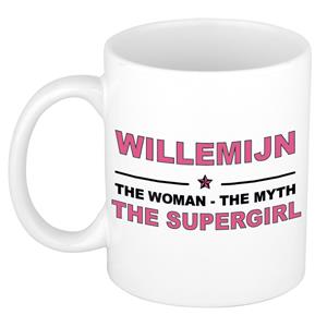 Bellatio Naam cadeau Willemijn - The woman, The myth the supergirl koffie mok / beker 300 ml - naam/namen mokken - Cadeau voor o.a verjaardag/ moederdag/ pensioen/ geslaagd/ bedankt