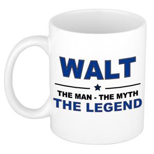 Bellatio Naam cadeau Walt - The man, The myth the legend koffie mok / beker 300 ml - naam/namen mokken - Cadeau voor o.a verjaardag/ vaderdag/ pensioen/ geslaagd/ bedankt