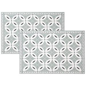 Secret De Gourmet Set van 6x stuks placemats mozaiek - vinyl - 45 x 30 cm - Onderleggers