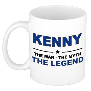 Bellatio Naam cadeau Kenny - The man, The myth the legend koffie mok / beker 300 ml - naam/namen mokken - Cadeau voor o.a verjaardag/ vaderdag/ pensioen/ geslaagd/ bedankt